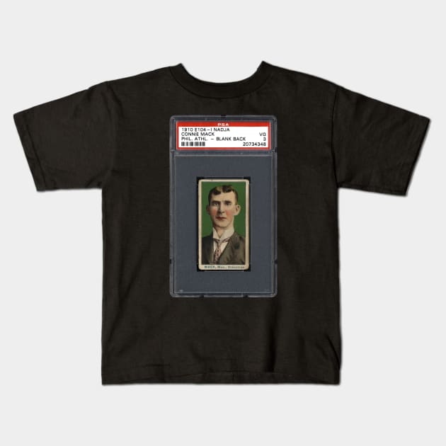 1910 Nadja Caramel E104-1 - Philadelphia Athletics - CONNIE MACK Kids T-Shirt by anjaytenan